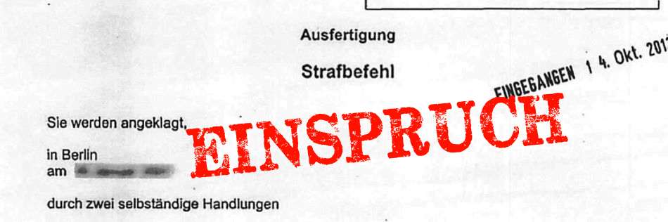 Einspruch Strafbefehl Strafverteidiger
